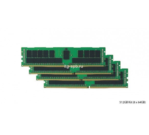 370-AESU - Dell 512GB Kit (8X64GB) DDR4-2933MHz PC4-23400 ECC Registered CL21 288-Pin RDIMM 1.2V Dual Rank Memory