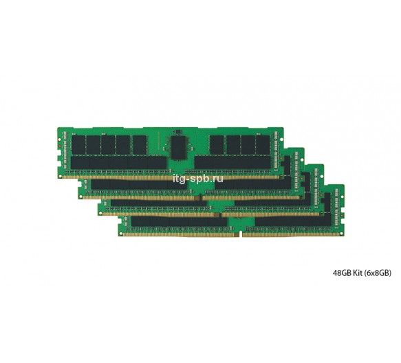 6CN75AV - HP 48GB Kit (6X8GB) DDR4-2933MHz PC4-23400 ECC Registered CL21 288-Pin RDIMM 1.2V Single Rank Memory