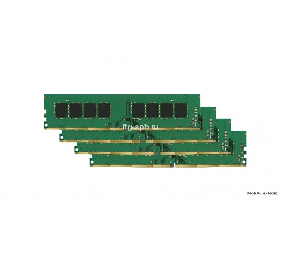 6CP05AV - HP 96GB Kit (6X16GB) DDR4-2933MHz PC4-23400 ECC Registered CL21 288-Pin UDIMM 1.2V Dual Rank Memory