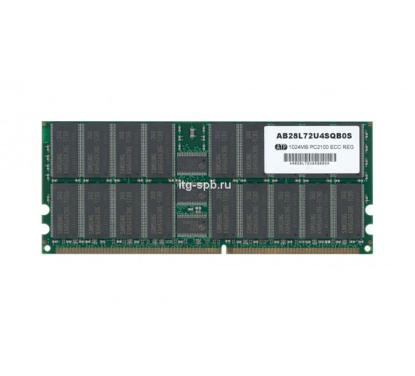 AB28L72U4SQB0S - ATP 1GB DDR-266MHz PC2-5300 ECC Registered CL5 240-Pin DIMM 2.5V Dual Rank Memory Module