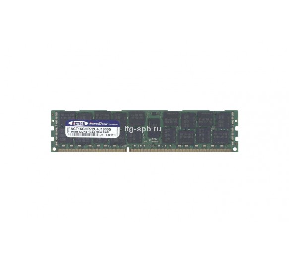 ACT16GHR72U4J1600S - Actica 16GB DDR3-1600MHz PC3-12800 ECC Registered CL11 240-Pin DIMM 1.35V Dual Rank Memory Module