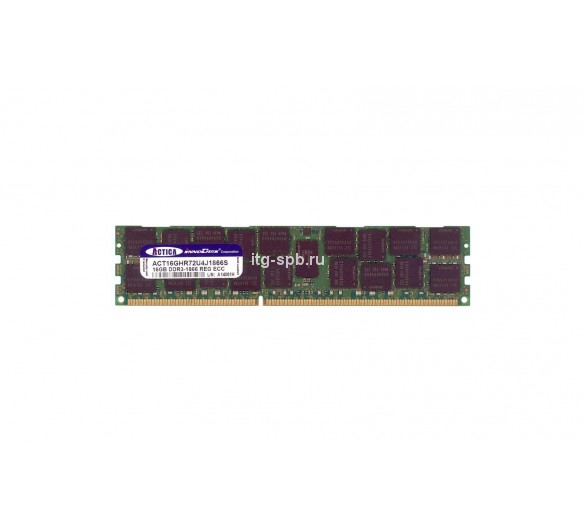 ACT16GHR72U4J1866S - Actica 16GB DDR3-1866MHz PC3-14900 ECC Registered CL13 240-Pin DIMM 1.5V Dual Rank Memory Module