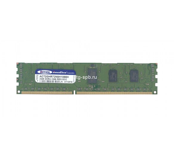 ACT2GHR72N8H1066H - Actica 2GB DDR3-1066MHz PC3-8500 ECC Registered CL7 240-Pin DIMM 1.5V Single Rank Memory Module
