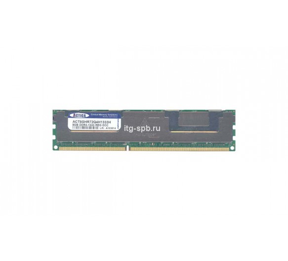ACT8GHR72Q4H1333H - Actica 8GB DDR3-1333MHz PC3-10600 ECC Registered CL9 240-Pin DIMM 1.35V Dual Rank Memory Module