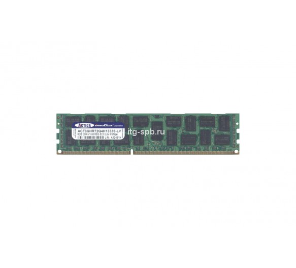 ACT8GHR72Q4H1333S-LV - Actica 8GB DDR3-1333MHz PC3-10600 ECC Registered CL9 240-Pin DIMM 1.35V Dual Rank Memory Module