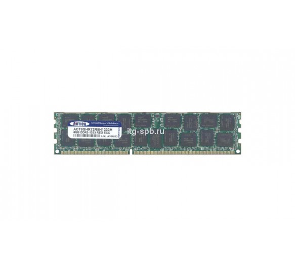 ACT8GHR72R8H1333H - Actica 8GB DDR3-1333MHz PC3-10600 ECC Registered CL9 240-Pin DIMM 1.35V Dual Rank Memory Module