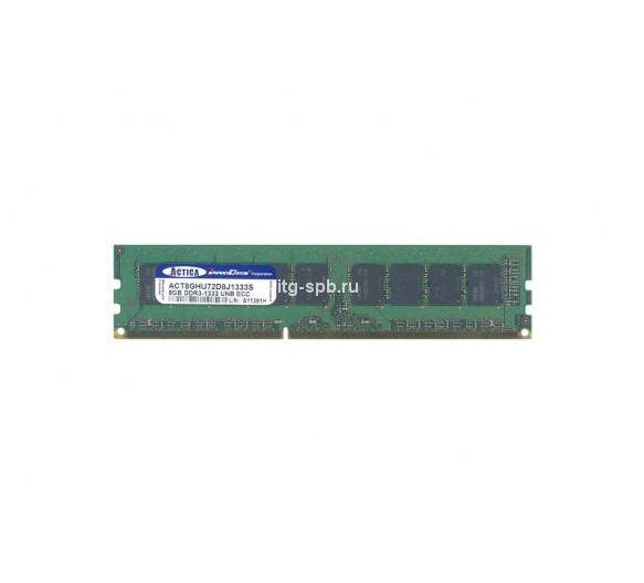ACT8GHU72D8J1333S - Actica 8GB DDR3-1333MHz PC3-10600 ECC Unbuffered CL9 240-Pin DIMM 1.35V Dual Rank Memory Module