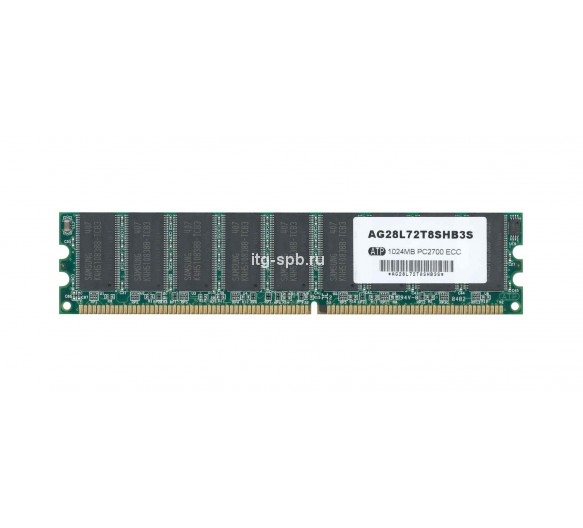 AG28L72T8SHB3S - ATP 1GB DDR-333MHz PC-2700 ECC Unbuffered CL2.5 184-Pin DIMM 0 Memory Module