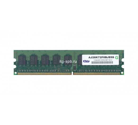 AJ28K72F8BJE6S - ATP 1GB DDR2-667MHz PC2-5300 ECC Unbuffered CL5 240-Pin DIMM 1.8V Memory Module