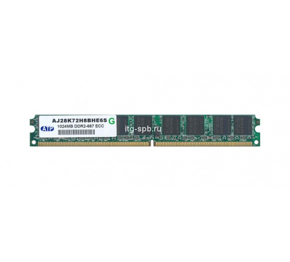 AJ28K72H8BHE6S - ATP 1GB DDR2-667MHz PC2-5300 ECC Unbuffered CL5 240-Pin DIMM 1.8V Memory Module