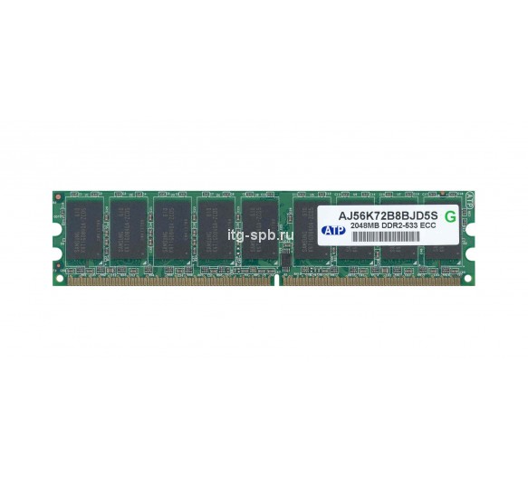 AJ56K72B8BJD5S - ATP 2GB DDR2-533MHz PC2-4200 ECC Unbuffered CL4 240-Pin DIMM 1.8V Memory Module