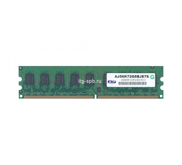 AJ56K72G8BJE7S - ATP 2GB DDR2-800MHz PC2-6400 ECC Unbuffered CL6 240-Pin DIMM 1.8V Dual Rank Memory Module