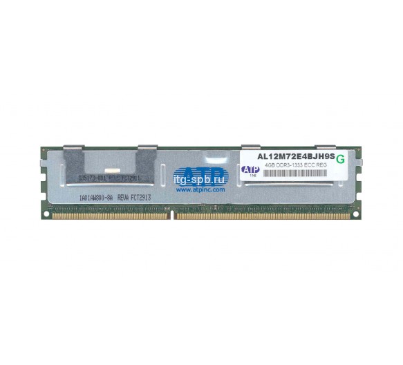 AL12M72E4BJH9S - ATP 4GB DDR3-1333MHz PC3-10600 ECC Registered CL9 240-Pin DIMM 1.35V Memory Module