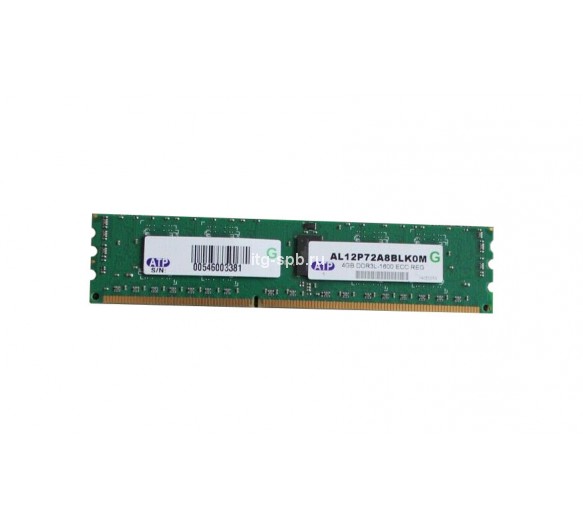 AL12P72A8BLK0M - ATP 4GB DDR3-1600MHz PC3-12800 ECC Registered CL11 240-Pin DIMM 1.35V Dual Rank Memory Module