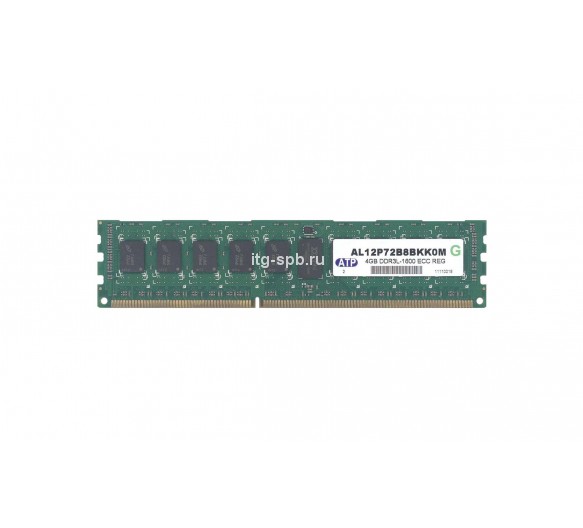 AL12P72B8BKK0M - ATP 4GB DDR3-1600MHz PC3-12800 ECC Registered CL11 240-Pin DIMM 1.35V Dual Rank Memory Module