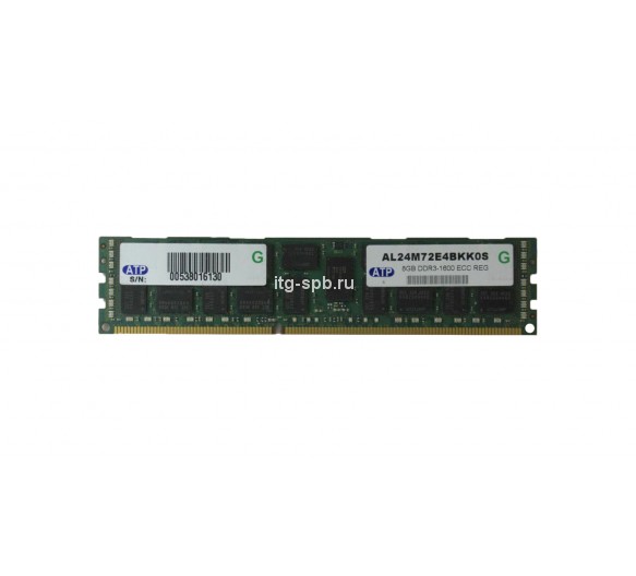 AL24M72E4BKK0S - ATP 8GB DDR3-1600MHz PC3-12800 ECC Registered CL11 240-Pin DIMM 1.35V Memory Module