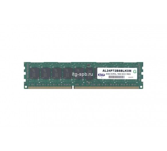 AL24P72B8BLK0M - ATP 8GB DDR3-1600MHz PC3-12800 ECC Registered CL11 240-Pin DIMM 1.35V Memory Module