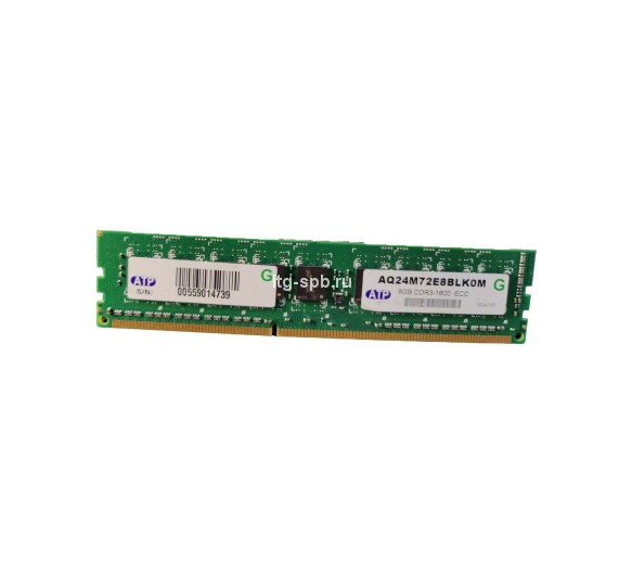 AQ24M72E8BLK0M - ATP 8GB DDR3-1333MHz PC3-10600 ECC Unbuffered CL9 240-Pin DIMM 1.35V Dual Rank Memory Module