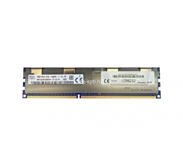 HMT42GR7CMR4A-G7D3AF - Hynix 16GB DDR3-1066MHz PC3L-8500 ECC Registered CL7 240-Pin RDIMM 1.35V Quad Rank Memory Module