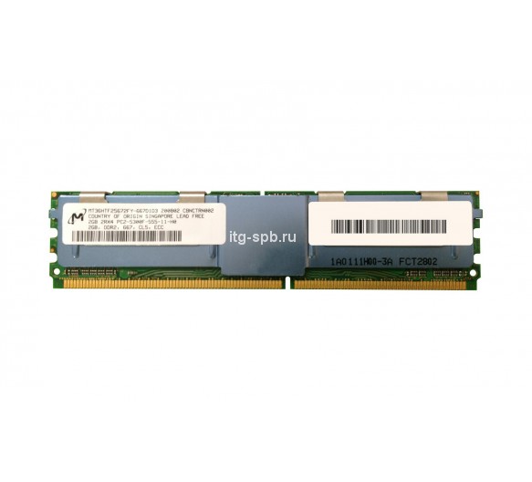 MT36HTF25672FY-667D1D3 - Micron 2GB DDR2-667MHz ECC Fully Buffered CL5 240-Pin DIMM 1.8V 2R Memory Module