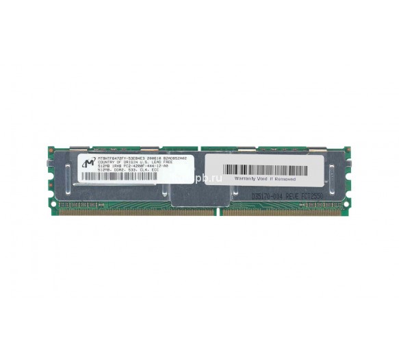 MT8HTF6472FY-53EB4E3 - Micron 512MB DDR2-433MHz ECC Fully Buffered CL4 240-Pin DIMM 1.8V Single Rank Memory Module