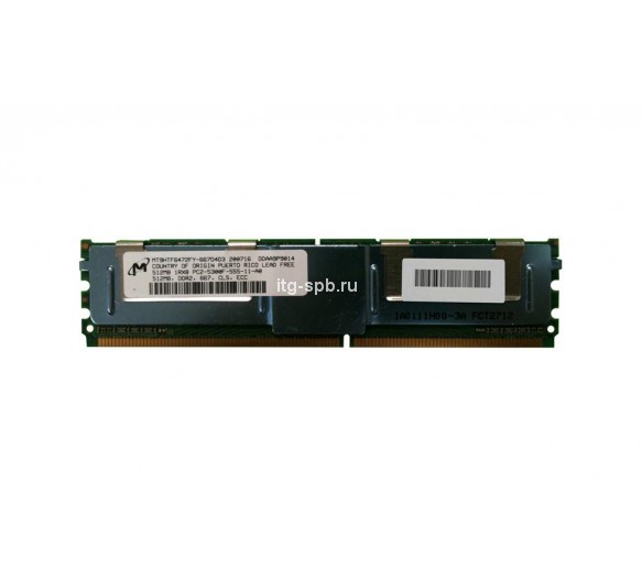 MT9HTF6472FY-667D4D3 - Micron 512MB DDR2-667MHz ECC Fully Buffered CL5 240-Pin DIMM 1.8V Single Rank Memory Module