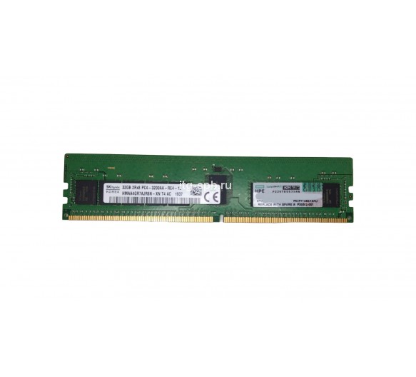 P11445-1A1 - HP 32GB DDR4-3200 MHz PC4-25600 ECC Registered CL22 288-Pin DIMM 1.2V Dual Rank Memory Module