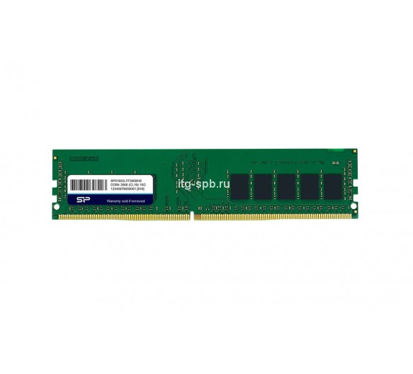 SP016GILFF266BH0 - Silicon Power 16GB DDR4-2666MHz PC4-21300 ECC Unbuffered CL19 288-Pin UDIMM 1.2V Dual Rank Memory Module