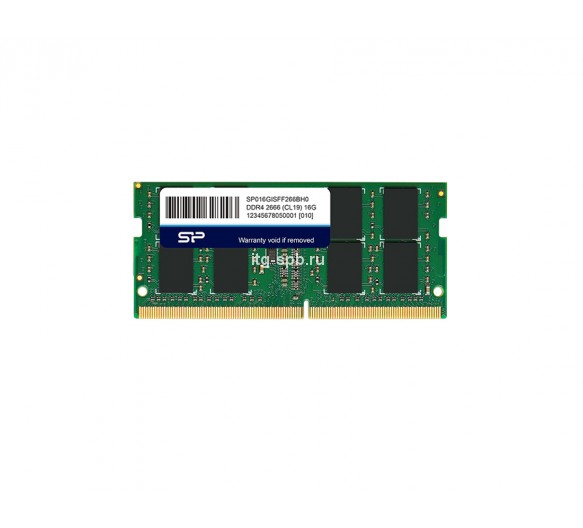 SP016GISFF266BH0 - Silicon Power 16GB DDR4-2666MHz PC4-21300 ECC Unbuffered CL19 260-Pin SODIMM 1.2V Dual Rank Memory Module