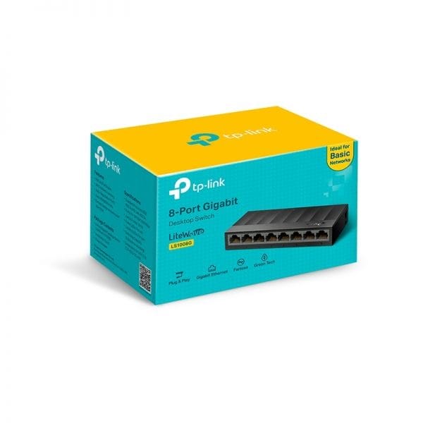 TP-Link TP-Link 8-Port 10/100/1000Mbps Desktop Switch (LS1008G)