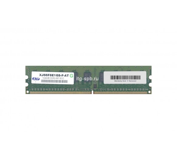 XJ66F8E1GS-F-AT - ATP 1GB DDR2-667MHz PC2-5300 ECC Unbuffered CL5 240-Pin DIMM 1.8V Memory Module