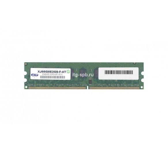 XJ66G8E2GS-F-AT - ATP 2GB DDR2-667MHz PC2-5300 ECC Unbuffered CL5 240-Pin DIMM 1.8V Dual Rank Memory Module