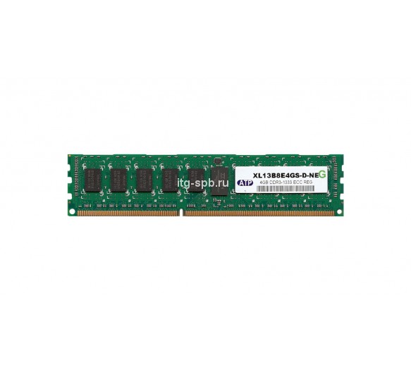 XL13B8E4GS-D-NE - ATP 4GB DDR3-1333MHz PC3-10600 ECC Registered CL9 240-Pin DIMM 1.35V Memory Module