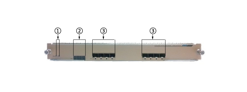 the C6800-8P10G= Ethernet Module Front Panel