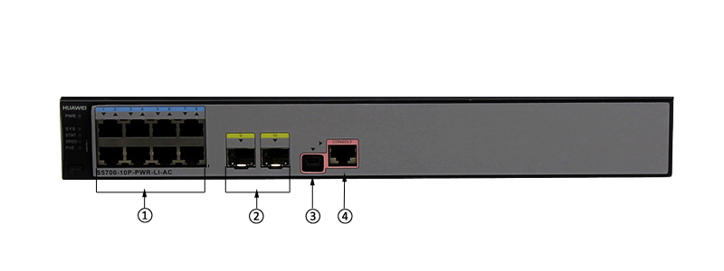 S5700-10P-PWR-LI-AC Front Panel