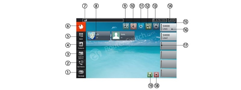 The home screen of IP1T8850UK01