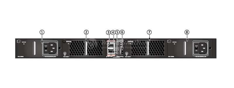 CE5810-48T4S-HI front view (power supply side)