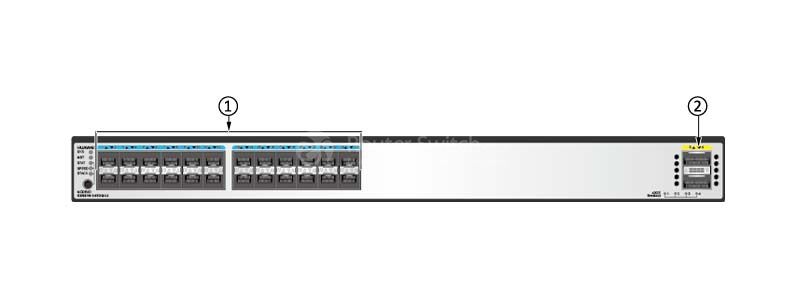 the rear (port side) panel of CE6810-24S2Q-LI-F