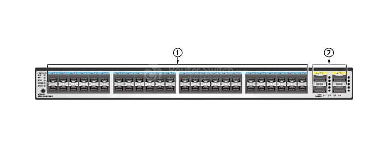 the rear (port side) panel of CE6810-48S4Q-LI-B