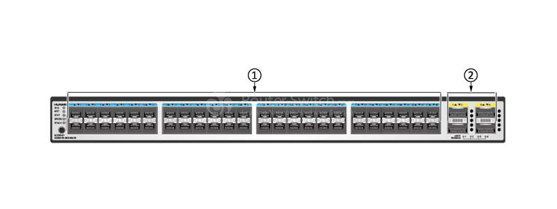 the front (power supply side) panel of CE6850-48S4Q-EI-B