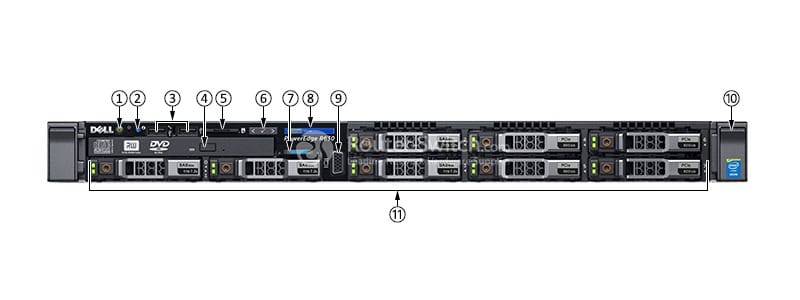 Dell-PowerEdge-R630-Server-8-2-5inch-Front-Panel