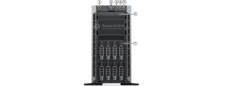 front-panel-of-dell-t640-servers