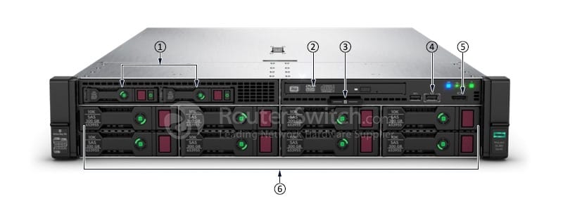 HPE DL380 Gen10 8LFF Front