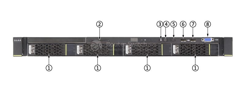 HUAWEI RH1288 V3 RACK SERVER-4 disks-front