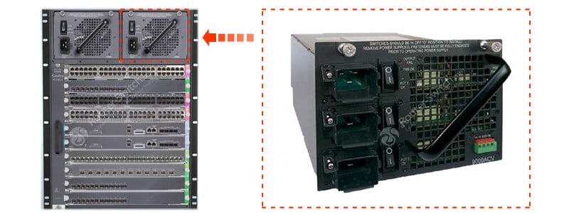 PWR-C45-9000ACV installed in the switch
