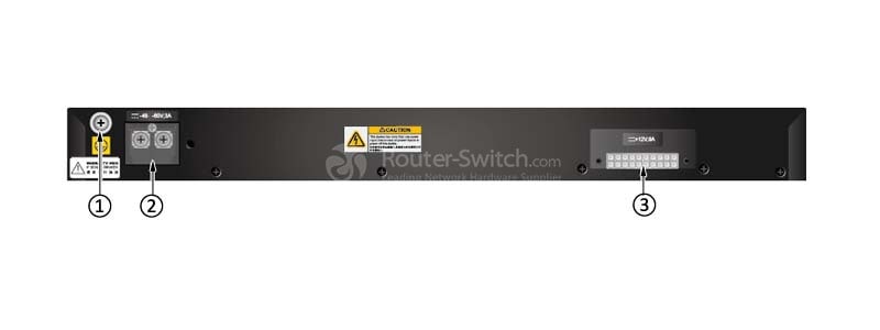  the back panel of S5700-28X-LI-24S-DC