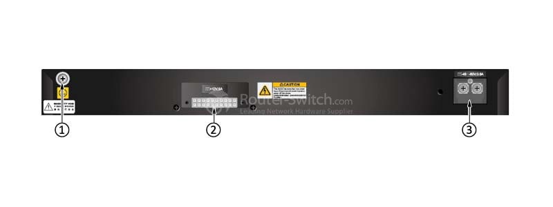 the back panel of S5700-28X-LI-DC