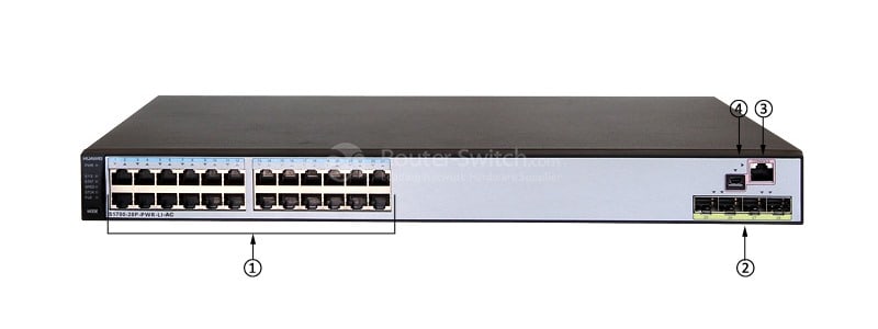  S5700-28X-PWR-LI-AC front panel