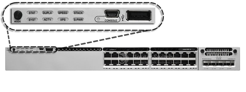 WS-C3850-24T-E Front Panel