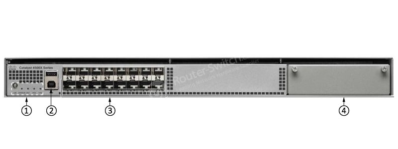 WS-C4500X-16SFP+ Front Panel